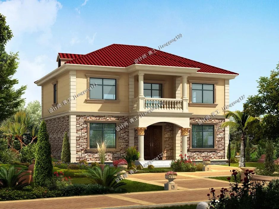 13×10米舒适二层农村别墅，60万入住，户型真的很赞