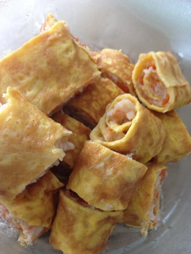 鮮蝦蛋卷，老人小孩都愛吃，隔壁小孩都饞哭了