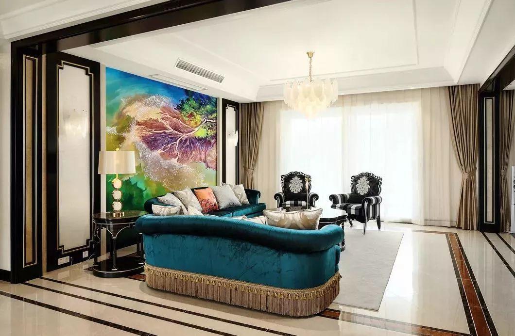 客厅铺地砖, 加圈波打线, 提升档次感!