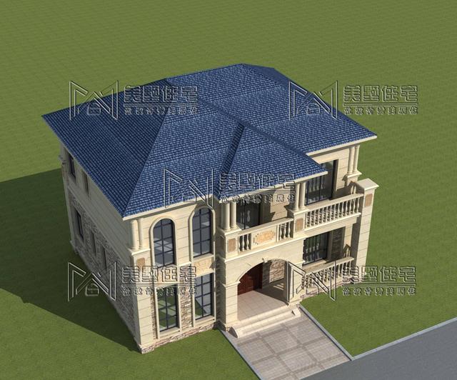 小户型24万115平四厅三卧带储物间的二层小别墅设计图