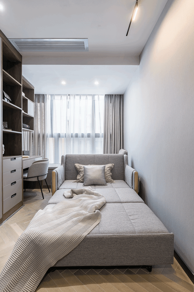 78平的现代轻奢风小户型二居室，格局宽敞又舒适