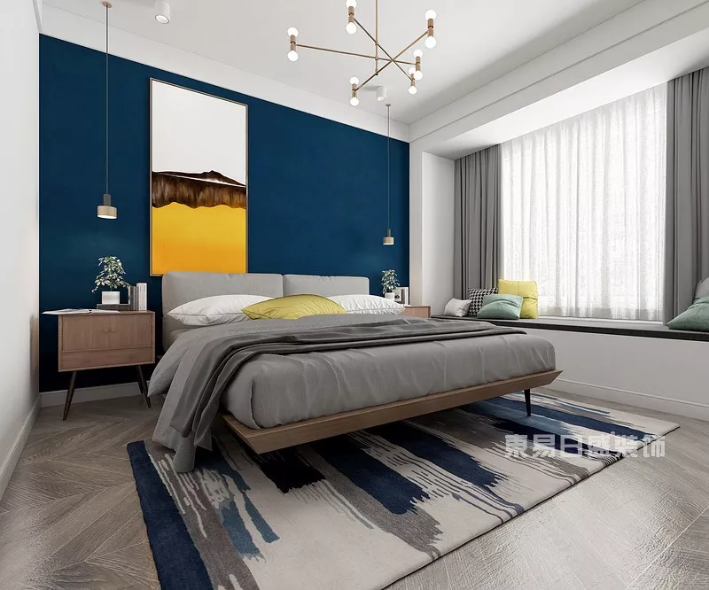 蓝色才是轻奢的味道 #130㎡都市轻奢