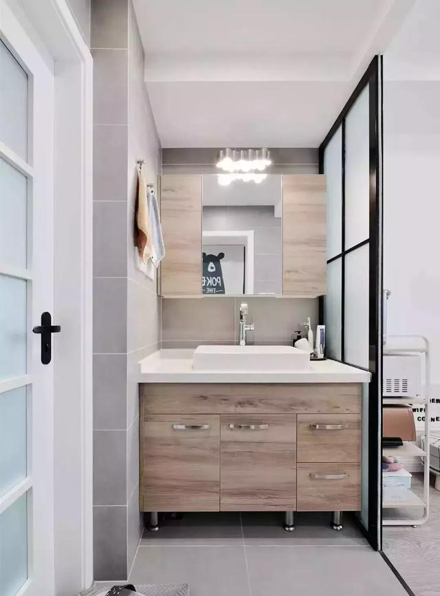 洗手台这样装，实用又大方