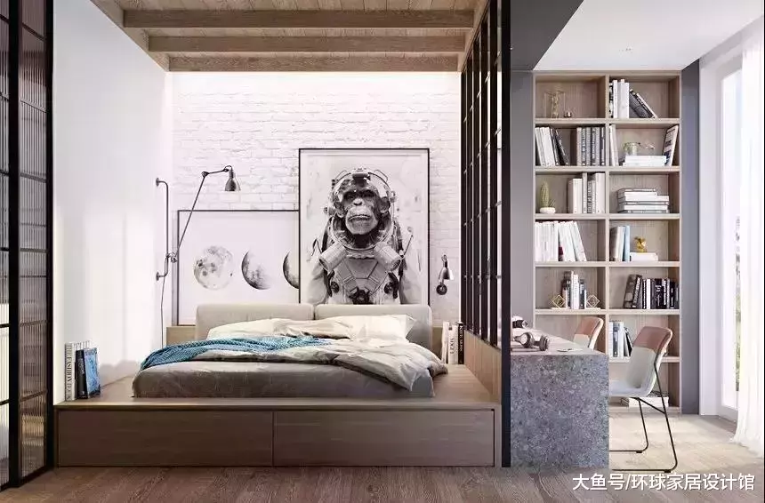 榻榻米早落伍了，现在流行一体化的地台卧室设计！