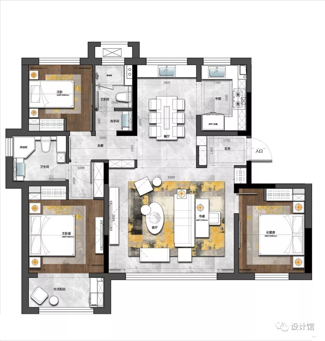 113㎡现代优雅，简洁华丽，舒适禅意