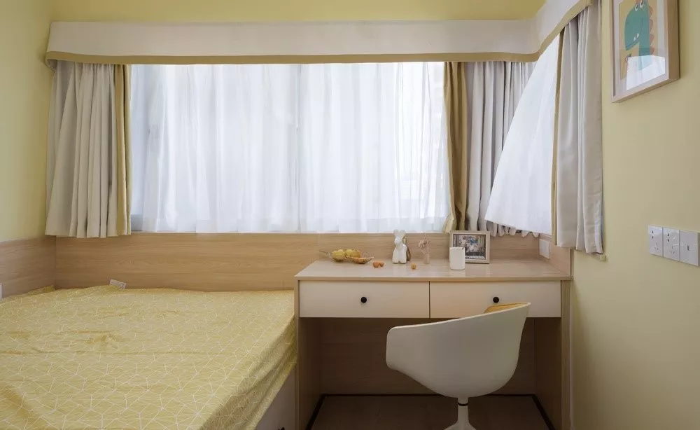 100㎡简约北欧风格装修效果图，马卡龙清新蓝横厅设计超赞！