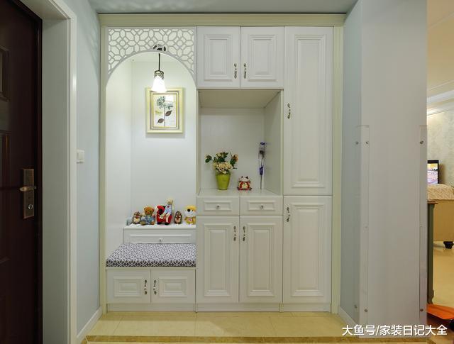 晒晒姐姐家的新房, 一进门就被吸引了, 头回见这么漂亮的玄关!