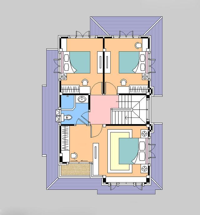 兩套占地100㎡的小洋樓，面積小也能做得如此完美布局，適合農村