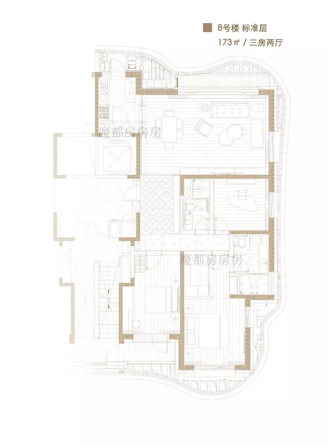 九庐三期手绘户型一张流，样板间有人已看过