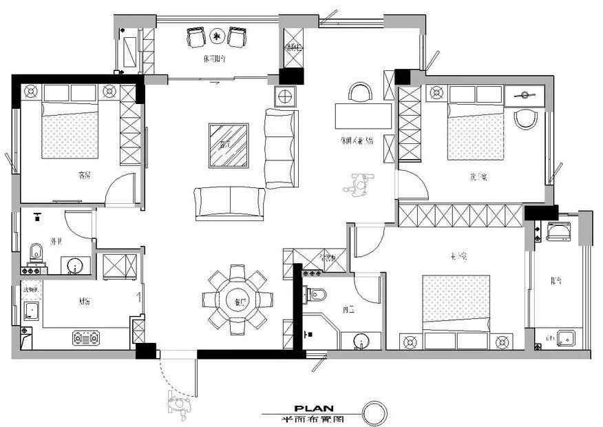 130平的現代美式風三居室，整體的配色和裝飾都好獨特