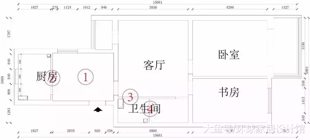 惊! 80㎡老房焕新, 改了4处墙体, 格局大不一样!