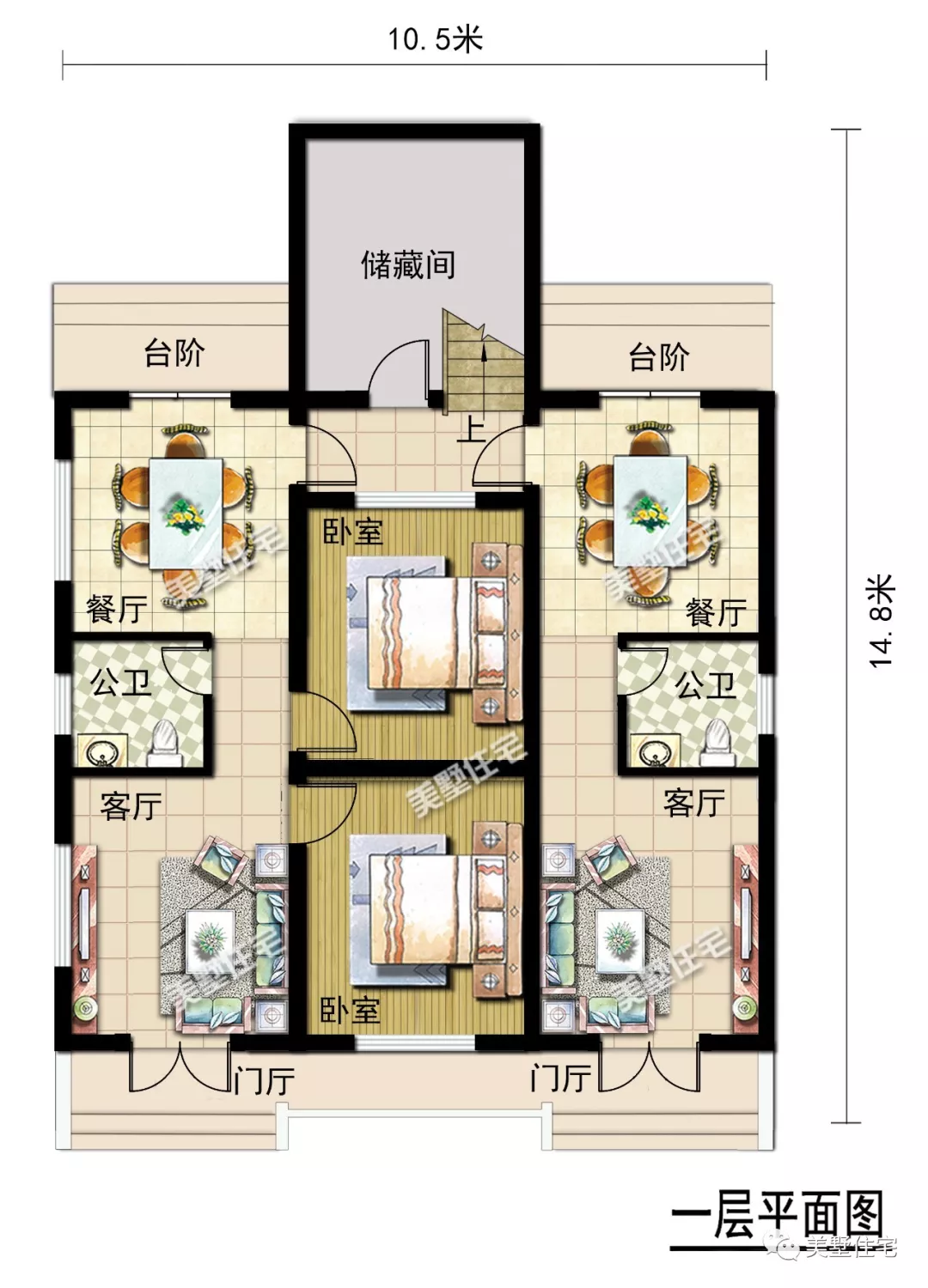 兄弟建房就选这款双拼别墅，厨房另建，主体每家20万超划算