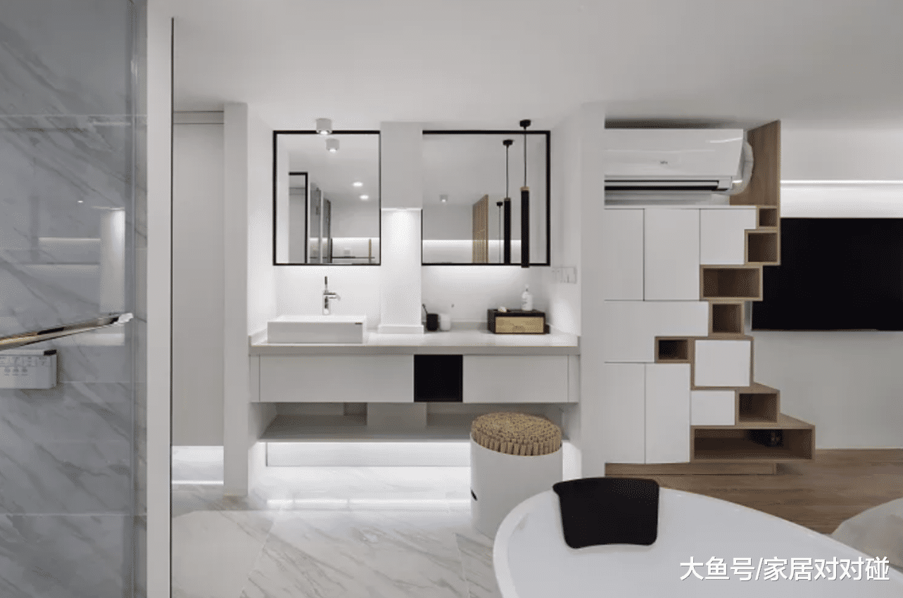 設計師自裝48㎡loft，全屋有質感極了！浴缸放在床旁邊，誰見過？