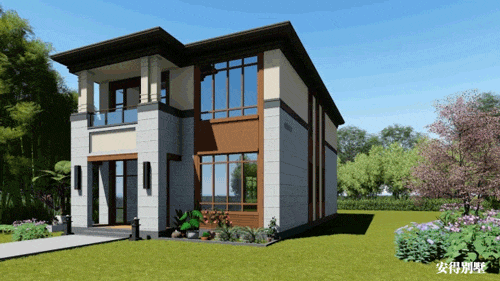 农村宅基地占地不大, 建一栋大气的2层现代中式别墅, 难得的好房子