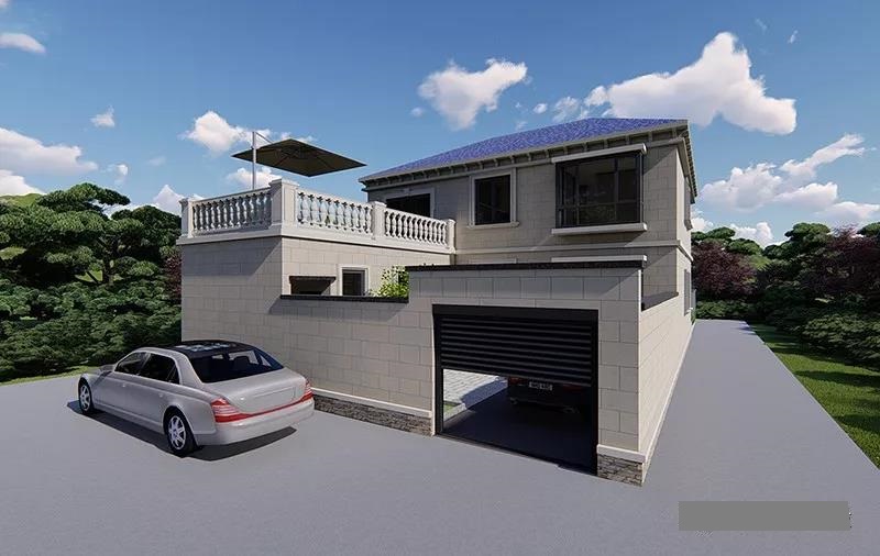 坡屋顶、前后院、车库一应俱全！