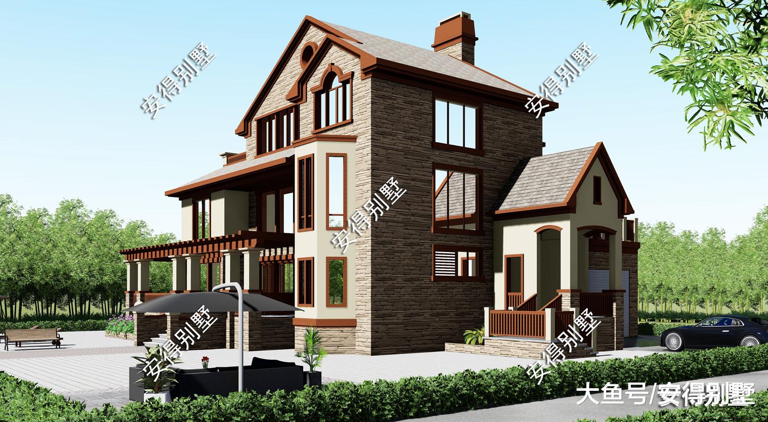 大坡顶美式3层别墅，低调却不失奢华