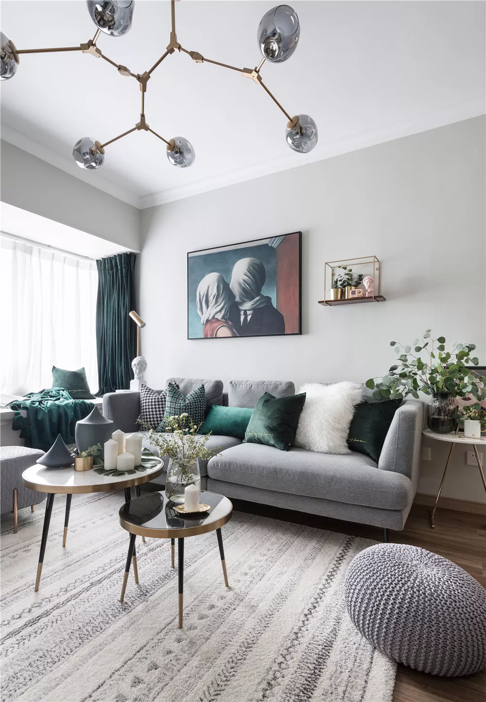 70平的北欧轻奢风小户型二居室，小女生很喜欢的风格