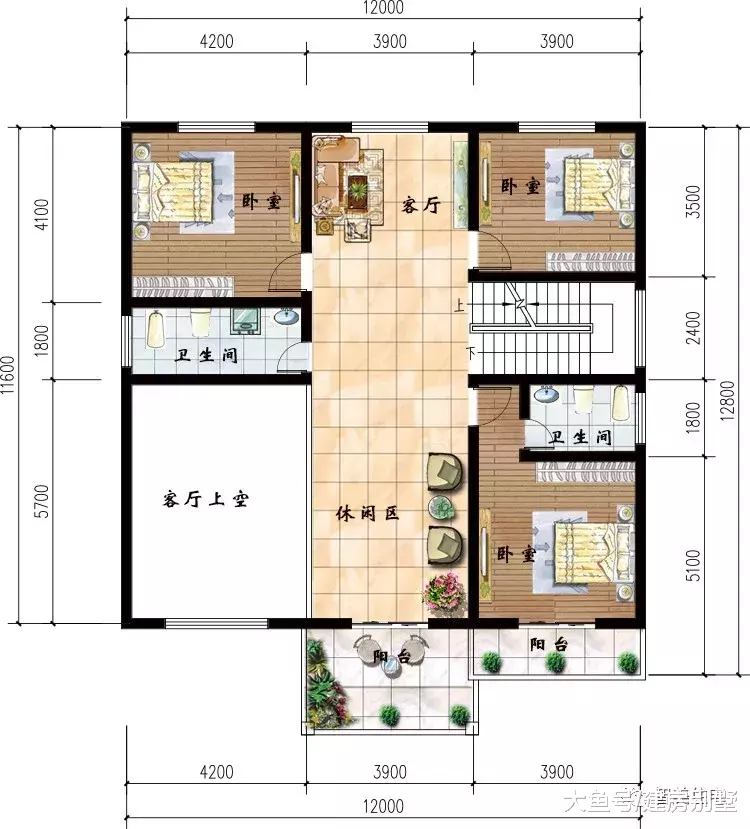 2栋宽12米的农村自建房，美式风格很特别，造价30万左右