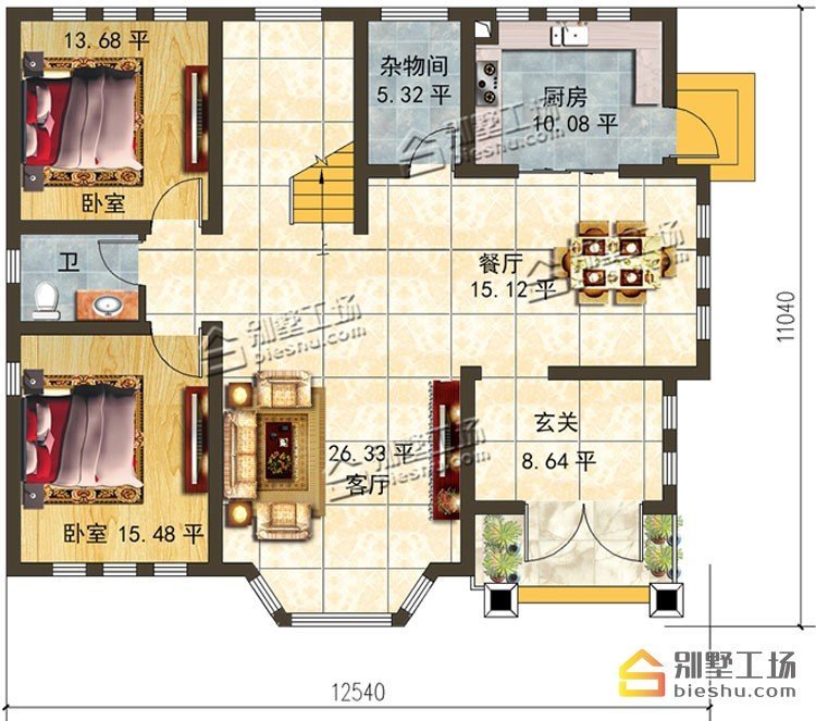 4款农村二层别墅，最低造价16万，户型实用