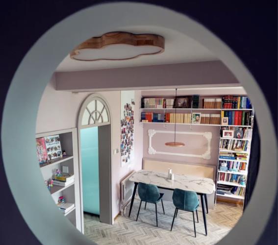 45㎡小宅卧室一分为二，儿童床投高1米，完工变两室两厅用，机智