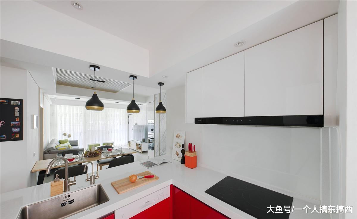 110m2现代风二居室, 客厅的设计太棒了, 看一眼就心动