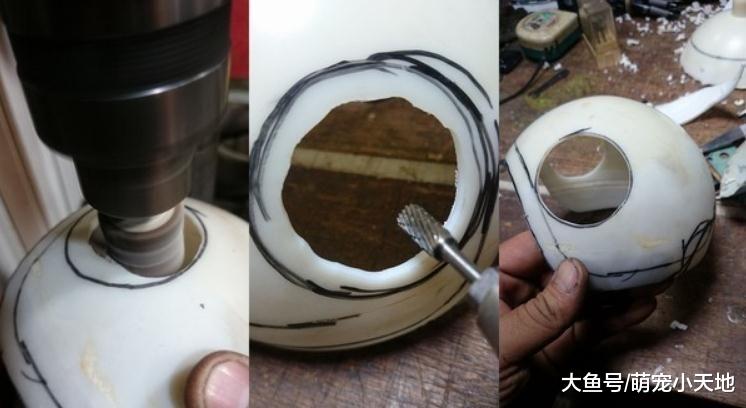 爸自制狗狗安全帽连耳洞都超精准，狗狗无奈：还要比多久