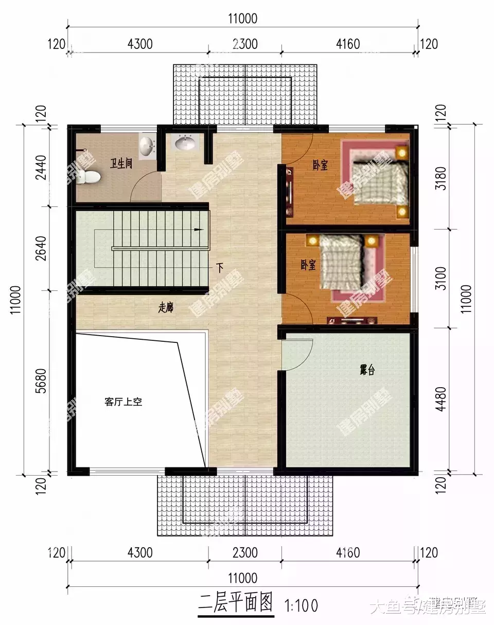 两栋占地面积120左右的小别墅，户型好看得到，建了不亏