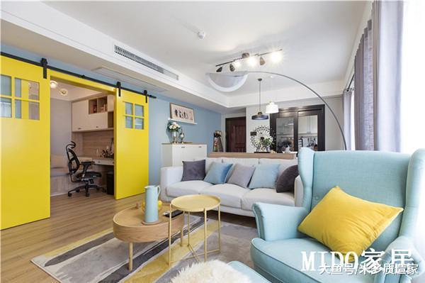 米多家居120㎡北欧风房子装修“蓝”墙黛瓦, 暖意醉人