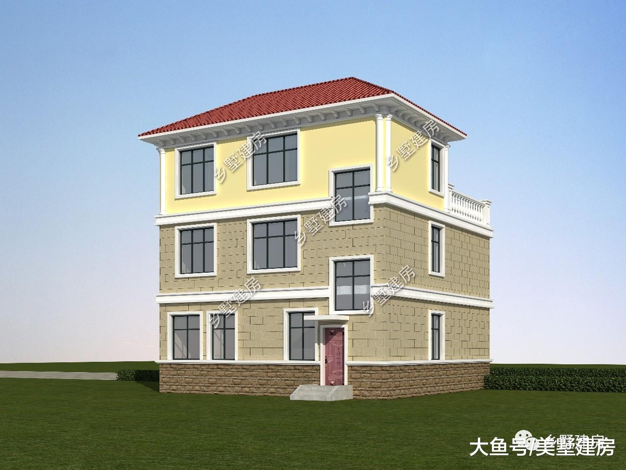 10X12米的简欧别墅，惊艳的色调，农村的流行风格