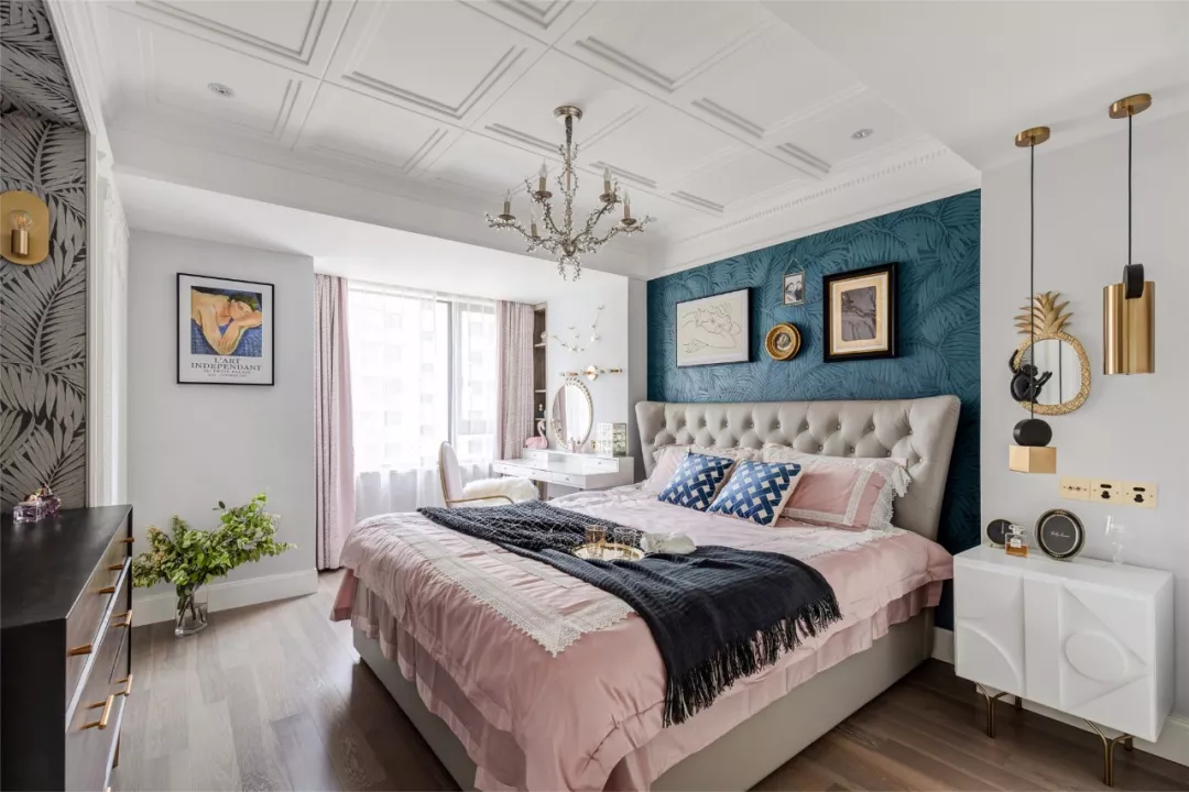 132平的古典轻奢风二居室，典雅的质感让人羡慕不已