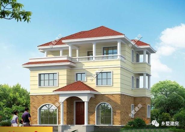 農村自建三層別墅，占地120平，好看大氣，鄰居都夸好！