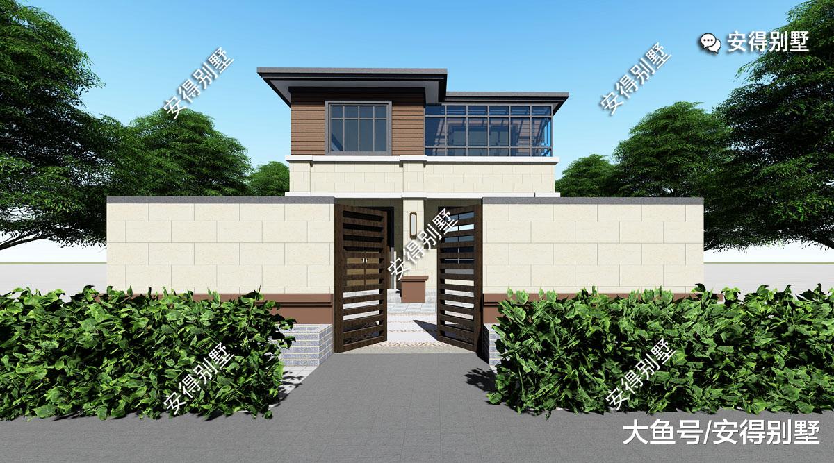 担心建房子钱不够？看看这个小面积现代别墅，自带小院，经济实惠