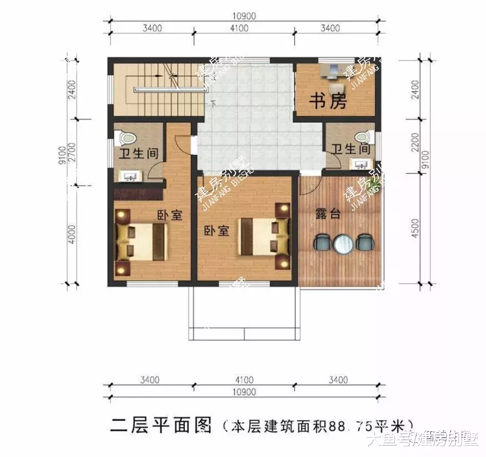 经典很实用的两层自建房户型，第一栋建起来只要20万