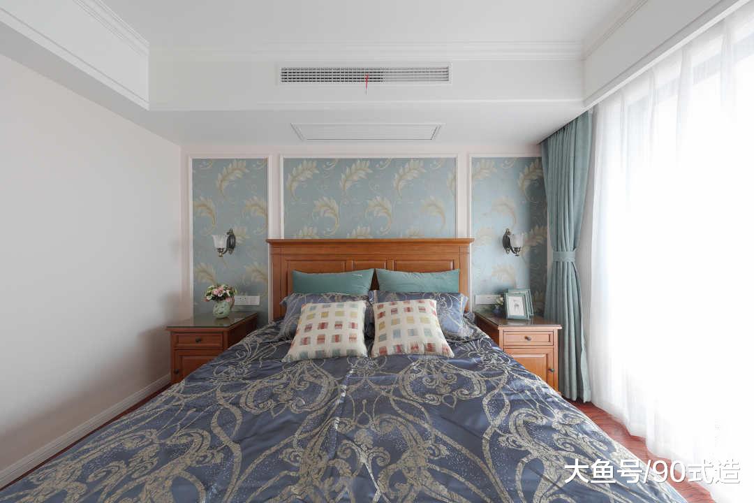 120平三室，装成美式风婚房，优雅甜美