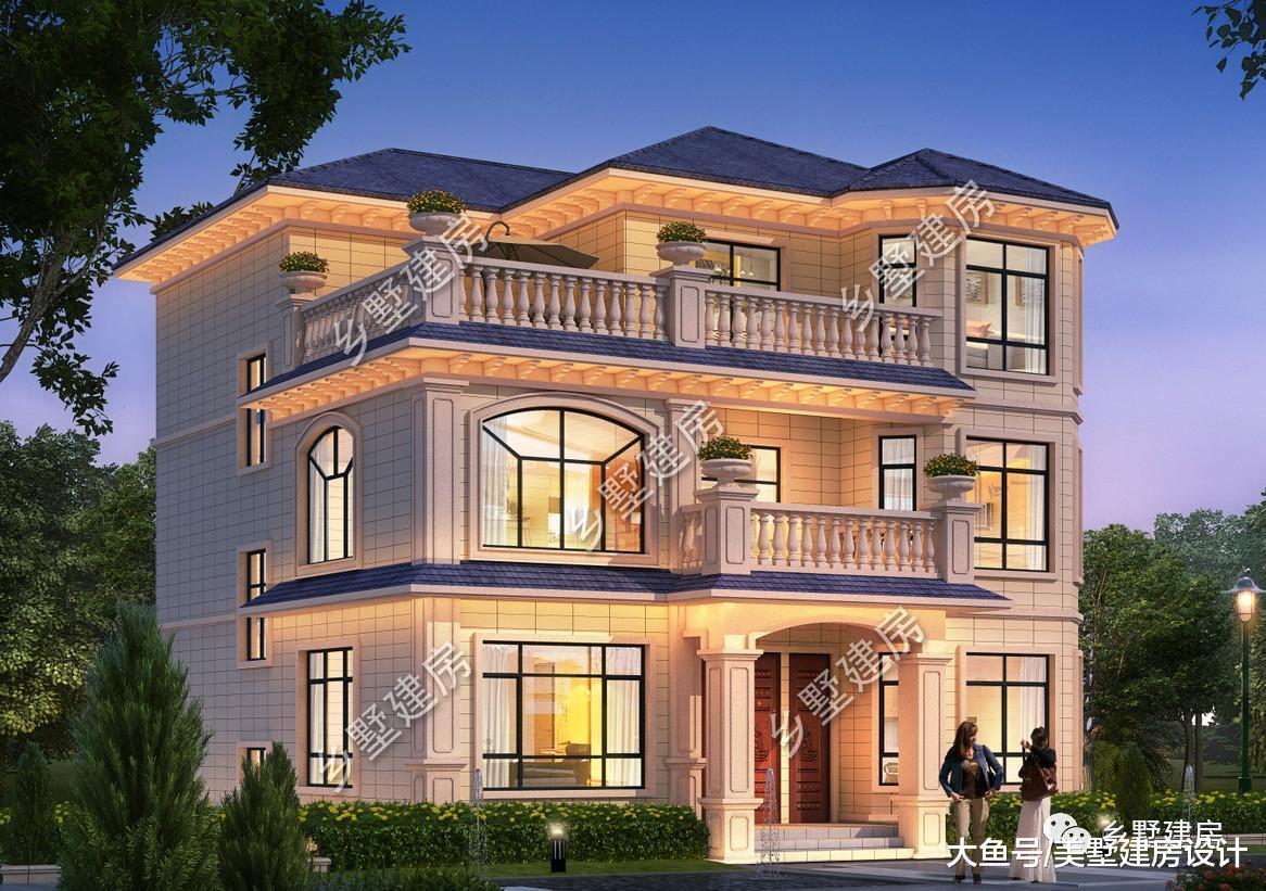 12x12米的农村别墅，占地方正，金碧辉煌，9亿农村人都想建