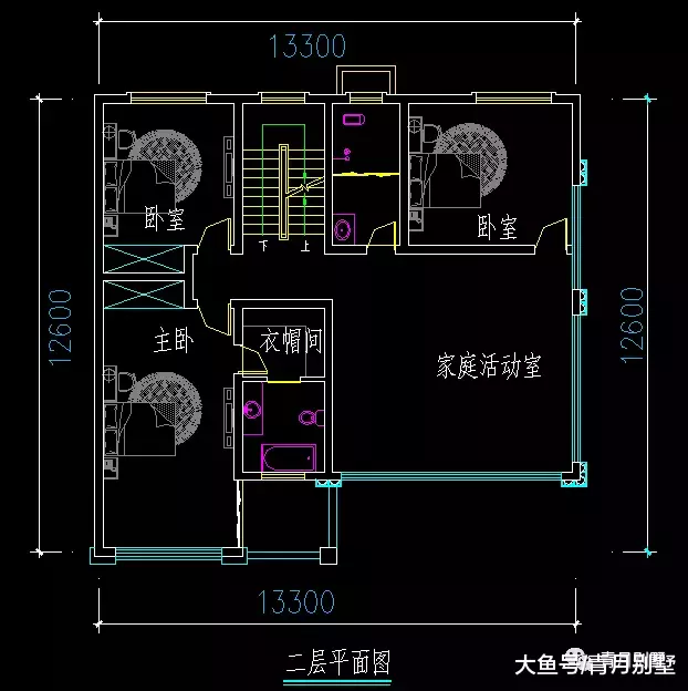 13.3×12.6米豪华欧式三层别墅，7卧室大露台多阳台