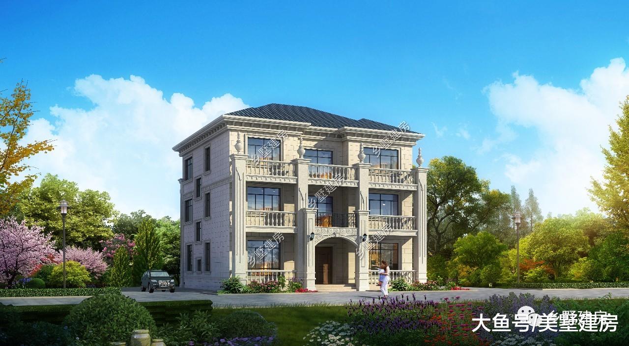 14X12米简欧风格别墅，内设11间卧室农村三家同住不成问题