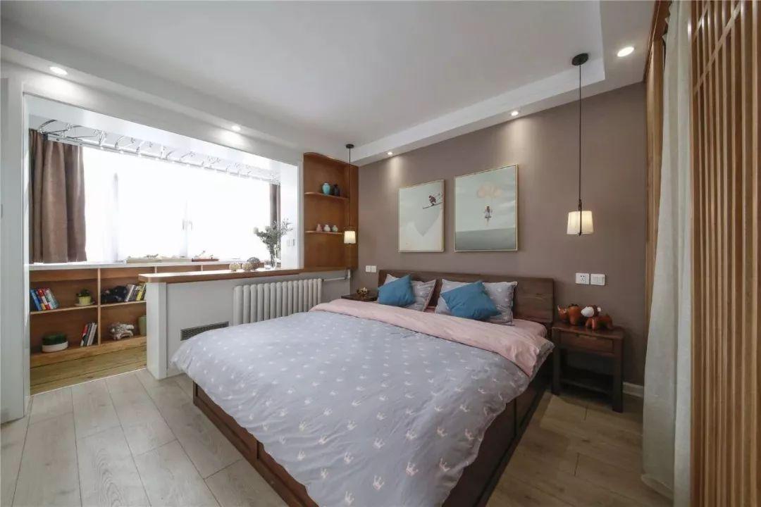 简约小户型三居室装修案例，超喜欢带阳台的主卧设计！