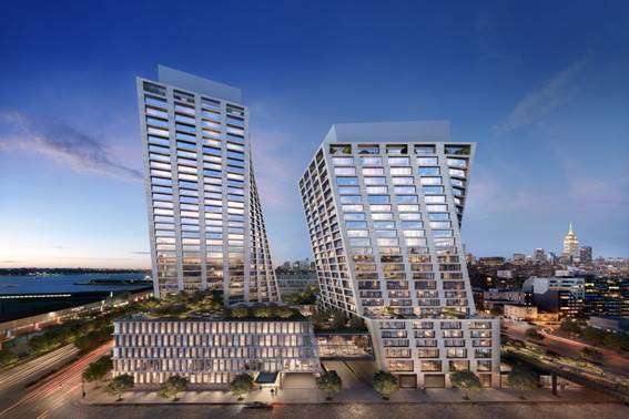 bjarke ingels集团设计的塔楼在纽约最顶层