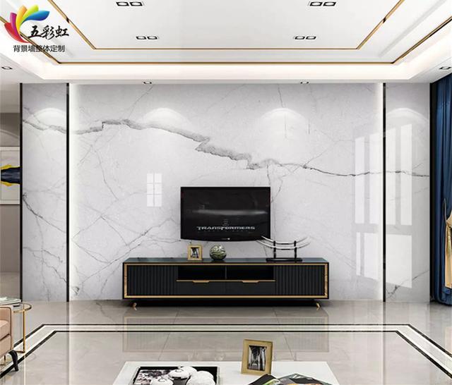 9款爵士白微晶石电视背景墙, 永不落伍的时尚风格!