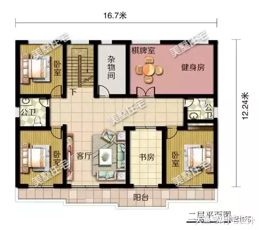 4款二层农村别墅，每款都带6居室，再也不用纠结建三层