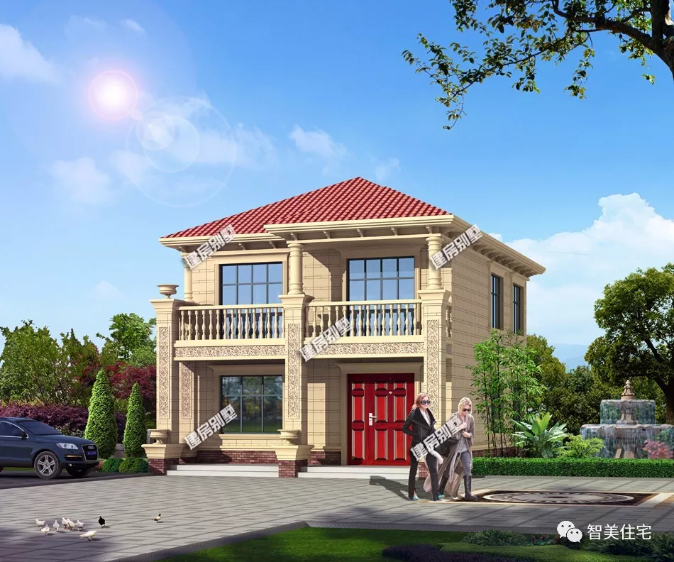 两栋面宽8米多的别墅，第一款小户型，造价仅21万