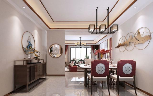 136平米装中式别再老土了，人家新房中式这么装简约优雅百看不厌