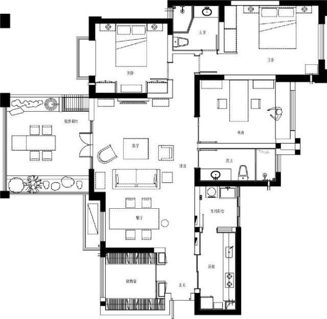 现代美式风格家居，浅蓝色调的清新，很受年轻人的喜欢