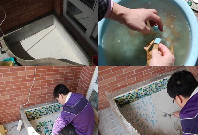 花1100在自家露台砌个鱼池，相当拉风，楼下邻居还特意找上门！