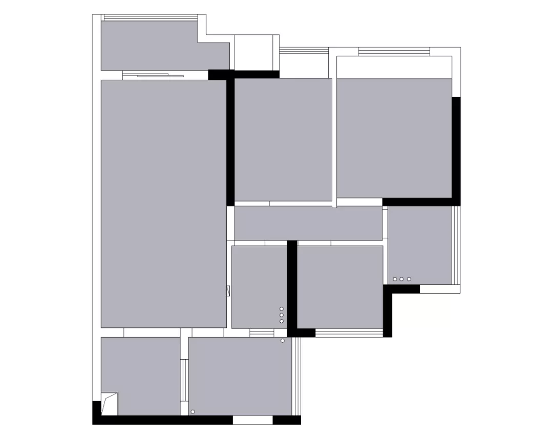 89平北欧小三房 小书房改成客房+书房 还有入户花园