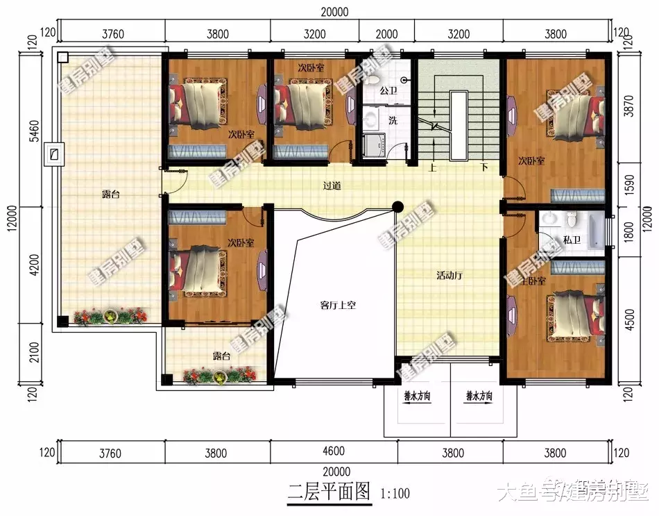 开间尺寸较大的两栋自建房，好户型能得全家满票通过