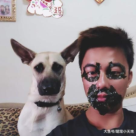 为证明狗女儿是亲生！波妞爸贴3圈海苔get同款黑嘴