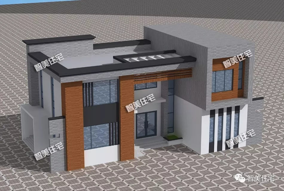 现代风格的农村别墅，由里到外，都是满满的时尚感