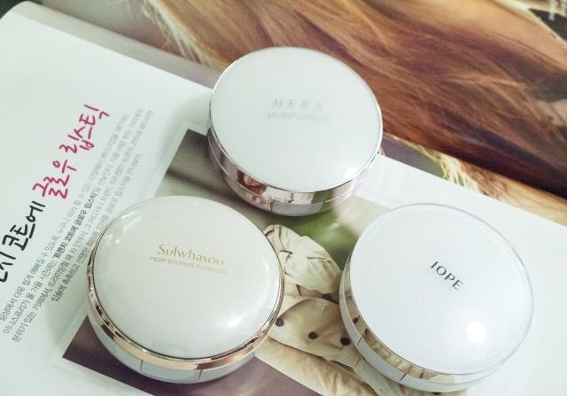 热门的韩系气垫粉饼对比，雪花秀遮瑕最好，IOPE持妆度最给面子